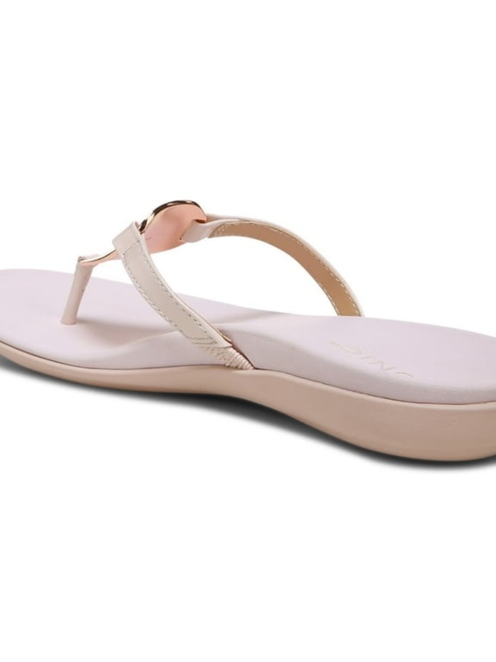 Vionic Blush Patent Thong Sandal with Gold Medallion - Picture 4 of 7